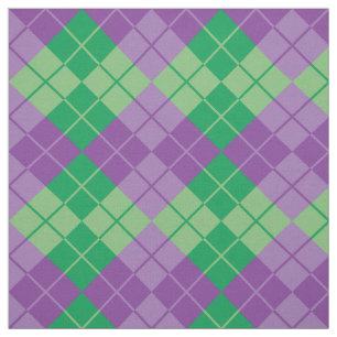 Lila-Grüne Raute Stoff