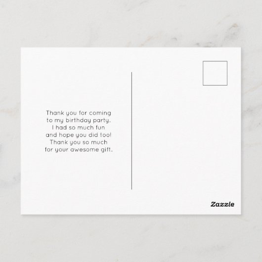 Lila, grüne, rosafarbene Farben Danke Postkarte (Rückseite)