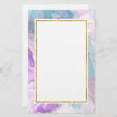 Lila, grüne, rosafarbene Farben Elegant (Vorne/Hinten)