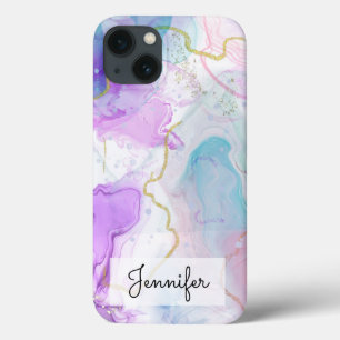Lila, grüne, rosafarbene Farben Elegant Case-Mate iPhone Hülle