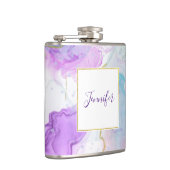 Lila, grüne, rosafarbene Farben Elegant Flachmann (Rechts)