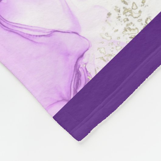 Lila, grüne, rosafarbene Farben Elegant Fleecedecke (Ecke)