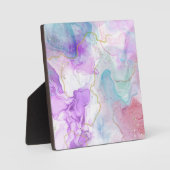 Lila, grüne, rosafarbene Farben Elegant Fotoplatte (Vorderseite)