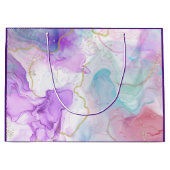 Lila, grüne, rosafarbene Farben Elegant Große Geschenktüte (Vorderseite)