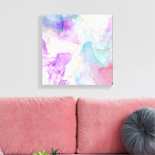 Lila, grüne, rosafarbene Farben Elegant Leinwanddruck (Insitu (Wohnzimmer))