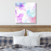 Lila, grüne, rosafarbene Farben Elegant Leinwanddruck (Insitu (Schlafzimmer))