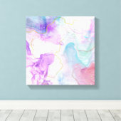 Lila, grüne, rosafarbene Farben Elegant Leinwanddruck (Insitu (Holzboden))