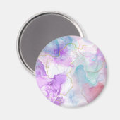 Lila, grüne, rosafarbene Farben Elegant Magnet (Vorderseite/Rückseite)