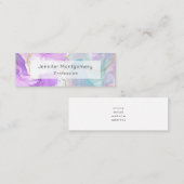 Lila, grüne, rosafarbene Farben Elegant Mini Visitenkarte (Vorne/Hinten)