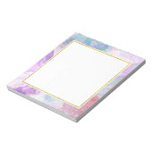 Lila, grüne, rosafarbene Farben Elegant Notizblock (Rotiert)