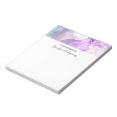 Lila, grüne, rosafarbene Farben Elegant Notizblock (Rotiert)