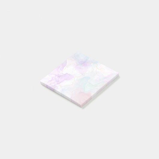 Lila, grüne, rosafarbene Farben Elegant Post-it Klebezettel (angewinkelt)