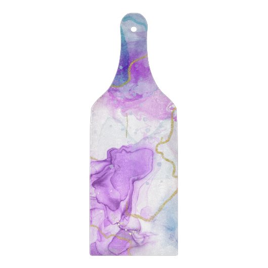 Lila, grüne, rosafarbene Farben Elegant Schneidebrett (Vorderseite)