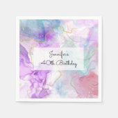 Lila, grüne, rosafarbene Farben Elegant Serviette (Vorderseite)