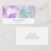 Lila, grüne, rosafarbene Farben Elegant Visitenkarte (Vorne/Hinten)