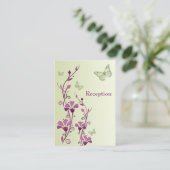 Lila, grüne Schmetterlingskarte Begleitkarte (Stehend Vorderseite)