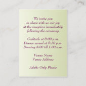 Lila, grüne Schmetterlingskarte Begleitkarte (Rückseite)