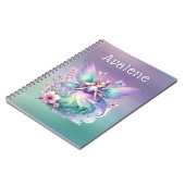 Lila Grüne Schmetterlingsmarine Notizblock (Linke Seite)