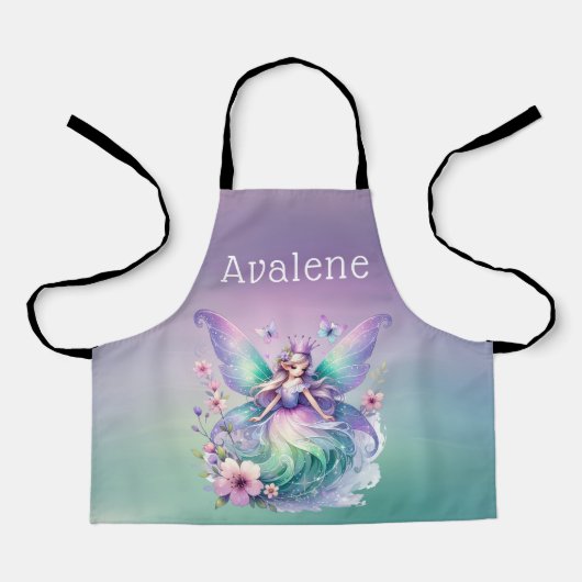 Lila Grüne Schmetterlingsmarine Schürze (Vorderseite)