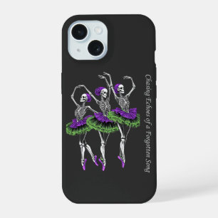 Lila Grüne Skelett-Ballerina, die Echos jagt iPhone 15 Hülle