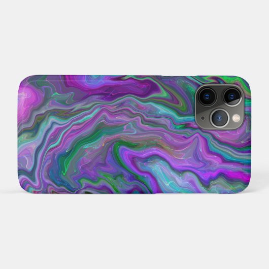 Lila, grüne und blaue Fluid Art Case-Mate iPhone Hülle (Rückseite (Horizontal))