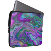 Lila, grüne und blaue Fluid Art Laptopschutzhülle (Vorne Rechts)