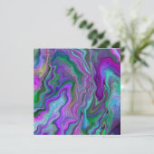 Lila, grüne und blaue Fluid Art Vielen Dank (Stehend Vorderseite)