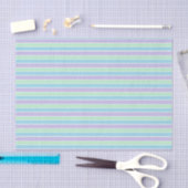 Lila, Grüne und Blaue Pastellstreifen Seidenpapier (Handwerk)