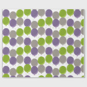 Lila Grüne und Graue Bollons Geschenkpapier (Flach)