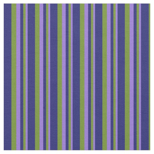 Lila, grüne und Midnight Blue Lines Stoff (Nahaufnahme)