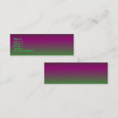 Lila - grüne Visitenkarte (Vorne/Hinten)