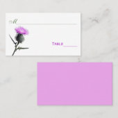 Lila, grüne, weiße Blume Platzkarten (Vorne/Hinten)