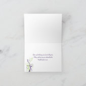 Lila grüne Weiße Blüte Dankeschön Karte (Innenseite)
