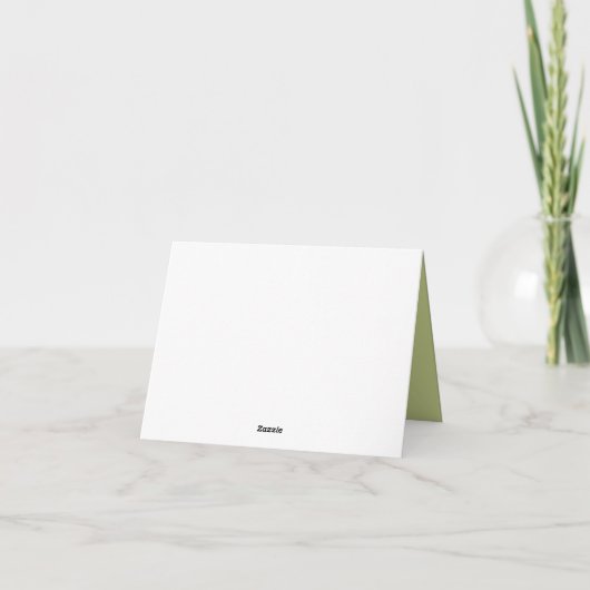 Lila, grüne, weiße Damaskus Danke Note Card (Rückseite)