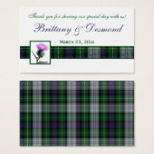 Lila, grüne, weiße Tartan- und Thistle-Gefältmarke (Vorne & Hinten)