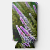 Lila grüne Wildblume Selters Dosenkühler (Rückseite)