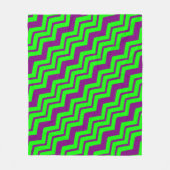 Lila Grüner Chevron-Zickzack-Design Fleecedecke (Vorderseite)