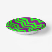 Lila Grüner Chevron-Zickzack-Design Pappteller (Gewinkelt)