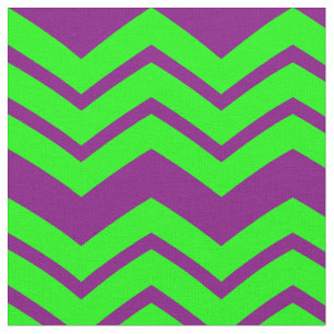 Lila Grüner Chevron-Zickzack-Design  Stoff