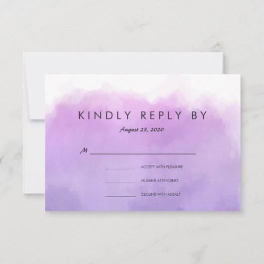 Lila grüner Kakteen Sukkulente UAWG RSVP Karte (Rückseite)