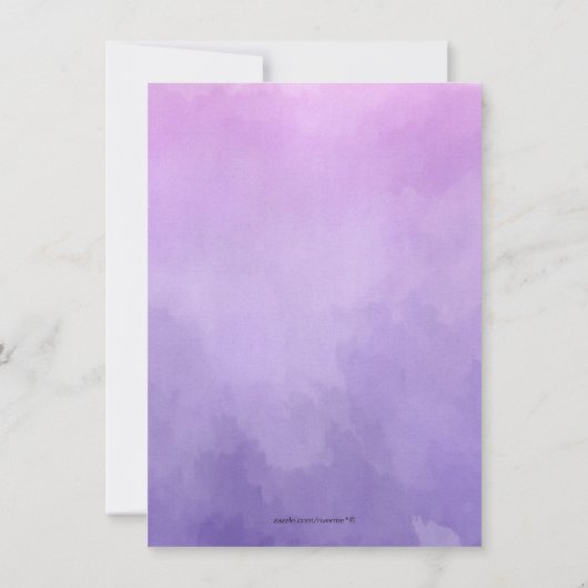 Lila grüner Kakteen Sukkulentes Brautparty Einladung (Rückseite)