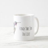Lila Grüner Kolibri Freude Kaffeetasse (VorderseiteRechts)