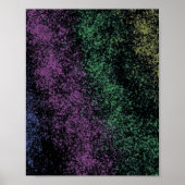 Lila-grüner kosmischer Gradient, dunkle Schatten. Poster (Vorne)