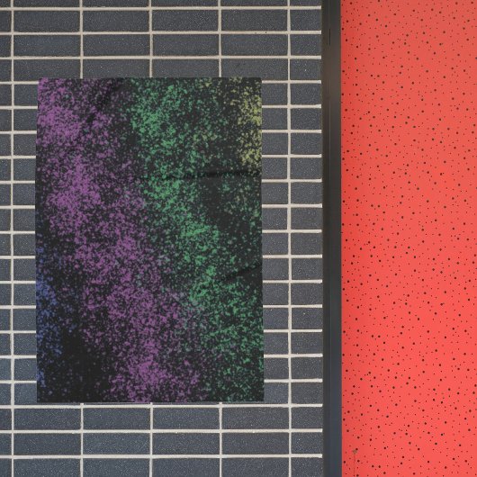 Lila-grüner kosmischer Gradient, dunkle Schatten. Poster