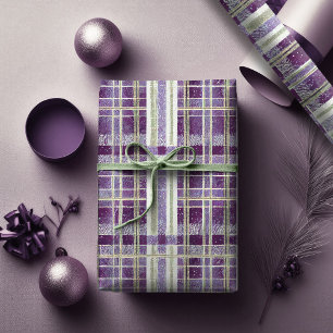 Lila Grüner Weihnachtsmuster#2 ID1009 Geschenkpapier