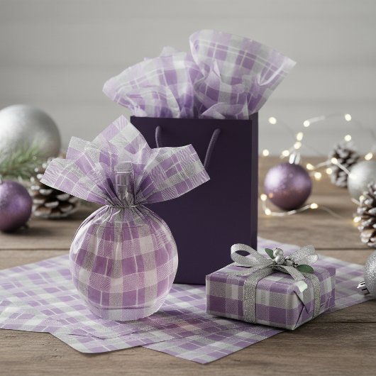 Lila Grüner Weihnachtsmuster#7 ID1009 Seidenpapier