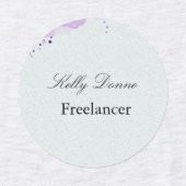 Lila grünes Aquarell-Blätter Etiketten (Design 2)