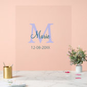 lila grünes Datum Acrylschild (Hochzeit)
