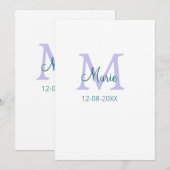 lila grünes Datum Einladung (Vorne/Hinten)