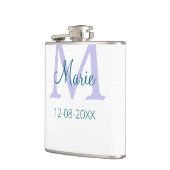 lila grünes Datum Flachmann (Links)